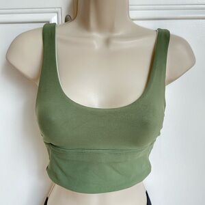Lululemon Align Reversible Sports Bra. Size 4. Color Green Twill and Light Sage